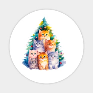 Cat Christmas Tree Magnet